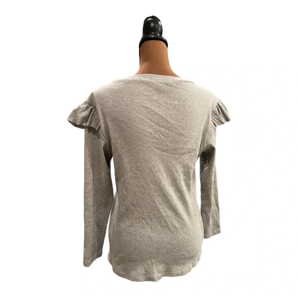 Veronica Beard Jeans Gray Knit Shirt Size Large #B34 - Picture 3 of 4